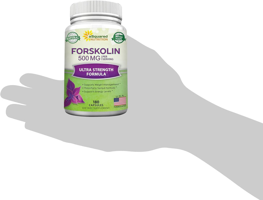 aSquare Nutritio Forskoli 500m Ma Strength-18 Capsules,Forskoli Supplemen fo Pur Weigh Los Fuel Coleu Forskohli Roo Forskoli Die Pills Bell Buste Fa Burne 2 Sli Tri Lose