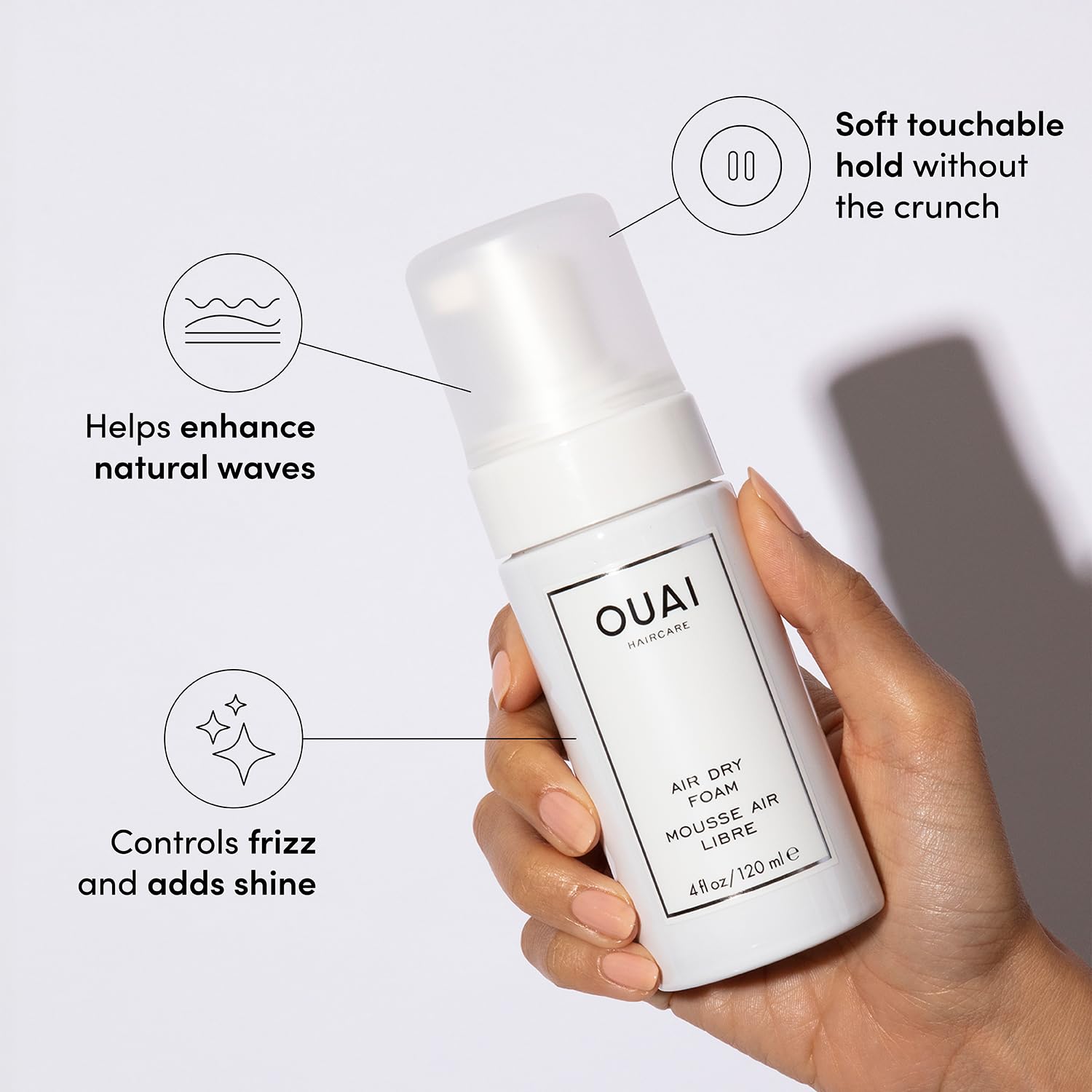 OUA Ai Dr Foa Hai Mouss fo Curl Hai Beac Wave Conditionin Detanglin Wit Kal an Carro Extrac Paraben Phthalat an Sulfat Fre ( Oz)