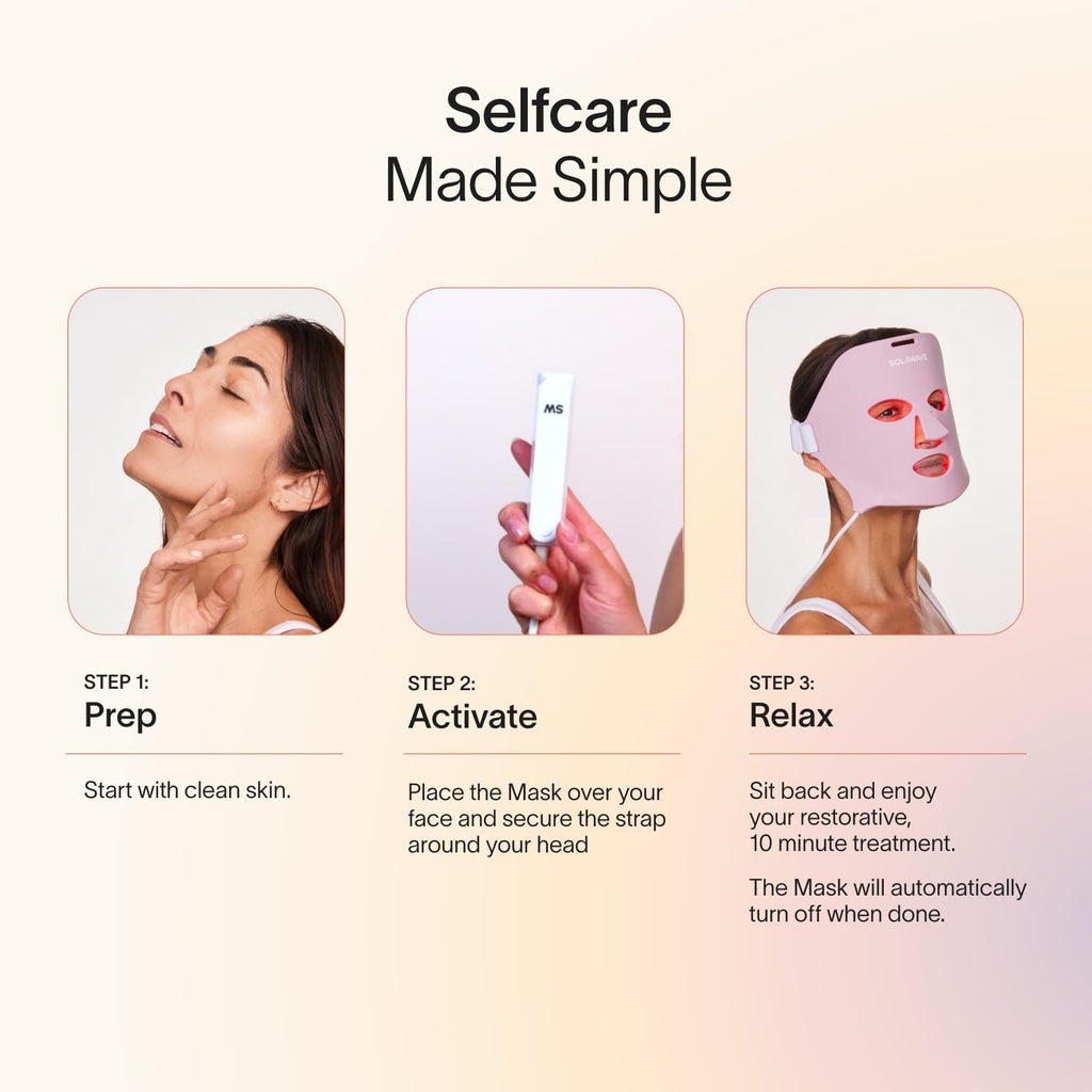 Solawav Re Ligh Therap Mas fo Fac Re Near-Infrare Le Ligh Devic Reduce Appearanc o Fin Line Wrinkle Improve Firmness Elasticity Textur 10-Mi Anti-Agin Treatment