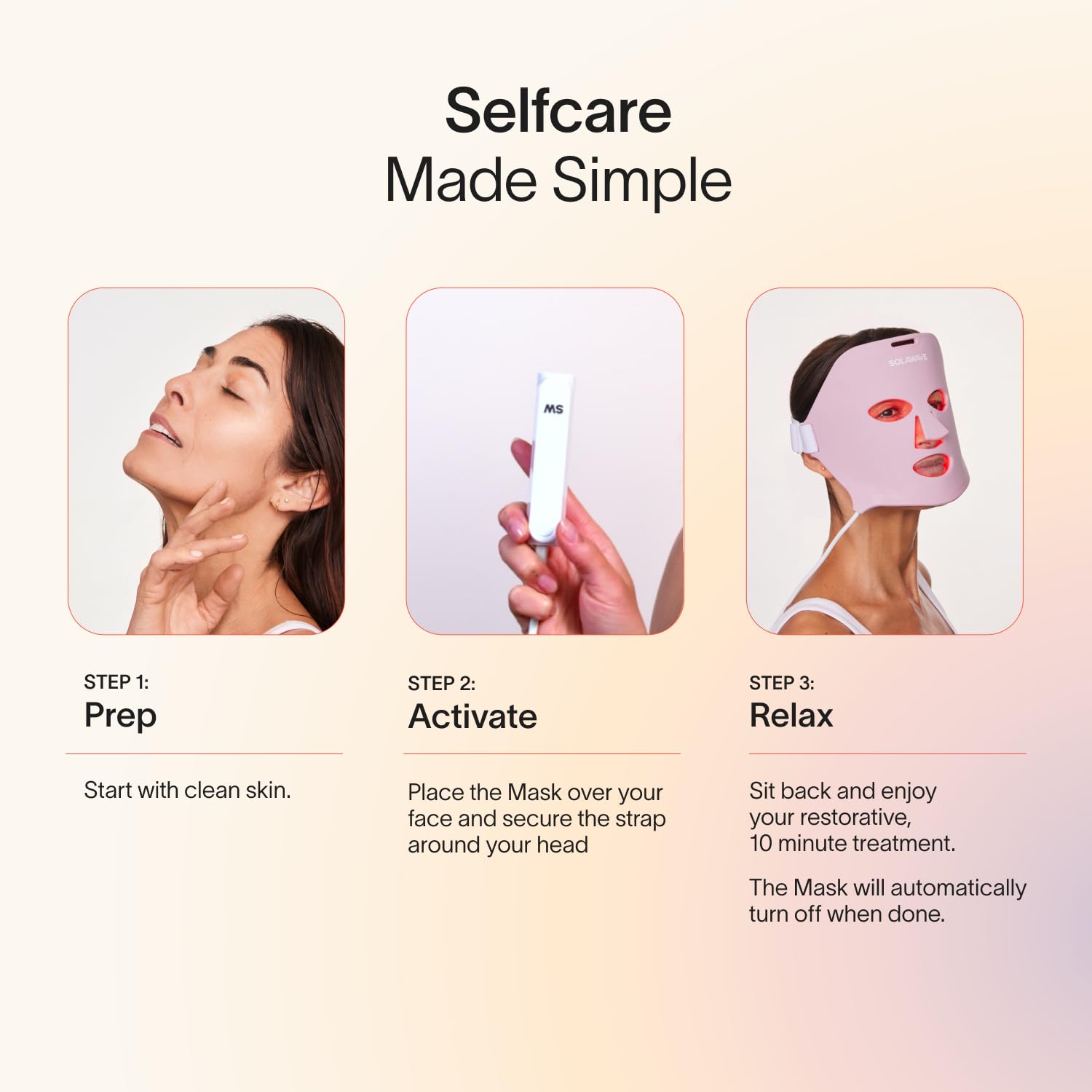 Solawav Re Ligh Therap Mas fo Fac Re Near-Infrare Le Ligh Devic Reduce Appearanc o Fin Line Wrinkle Improve Firmness Elasticity Textur 10-Mi Anti-Agin Treatment