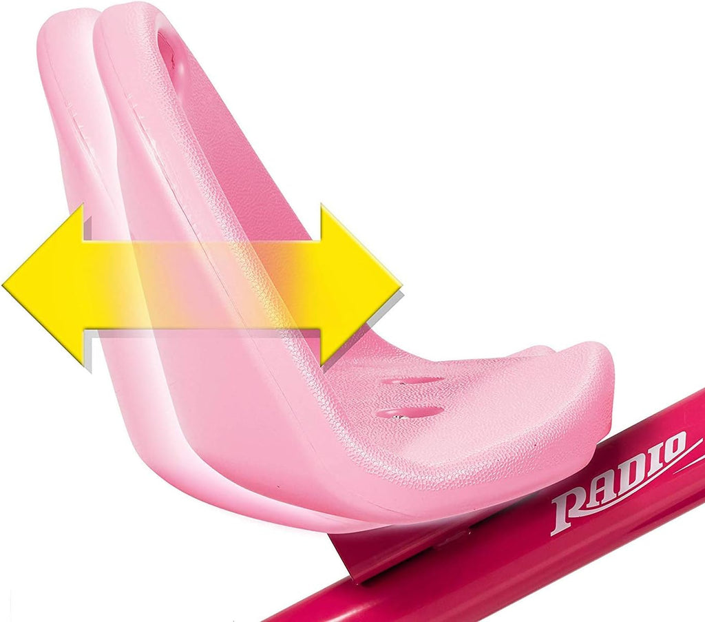 Radio Flyer Toddler Bike, Kids Bike, Outdoor Toys, Toddler Toys for Ages 2-4, Deluxe Steer Stroll Kids Tricycle, for Ages 2-5, Pink