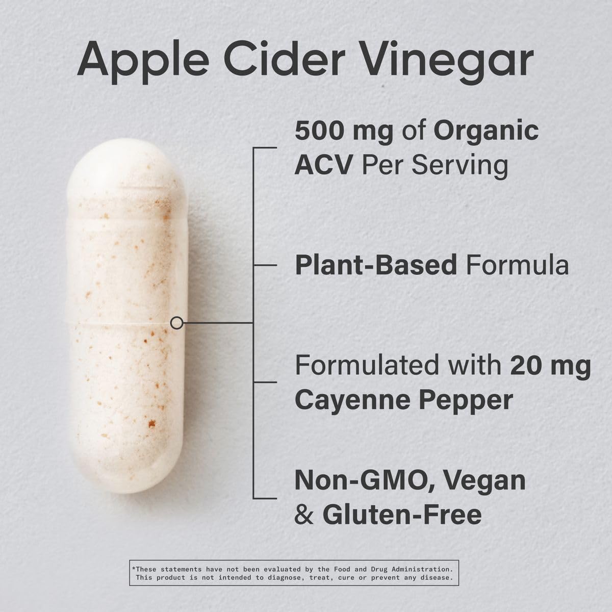 Sports Research Apple Cider Vinegar with Cayenne Pepper | Made from Organic Fermented Apple Cider - Non-GMO Project Verified Vegan Certified (120 Veggie Capsules)