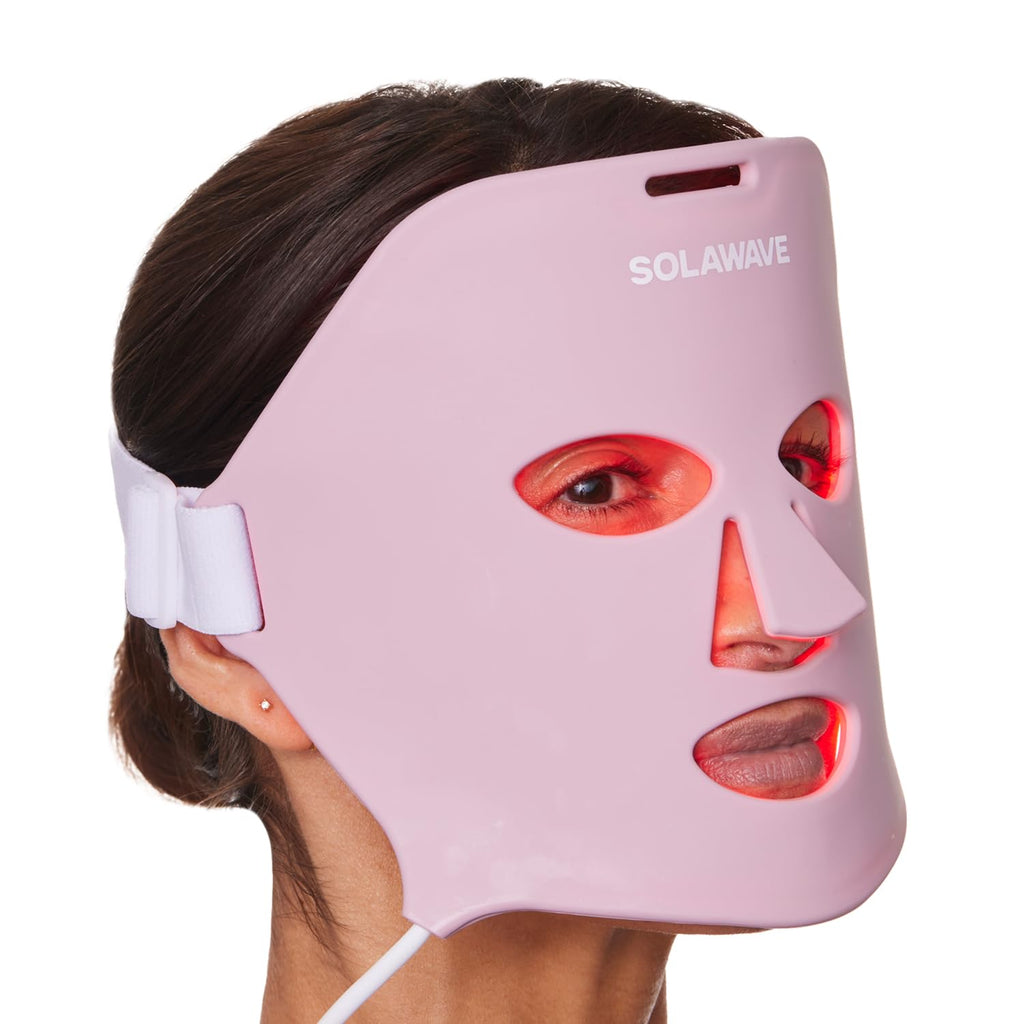 Solawav Re Ligh Therap Mas fo Fac Re Near-Infrare Le Ligh Devic Reduce Appearanc o Fin Line Wrinkle Improve Firmness Elasticity Textur 10-Mi Anti-Agin Treatment