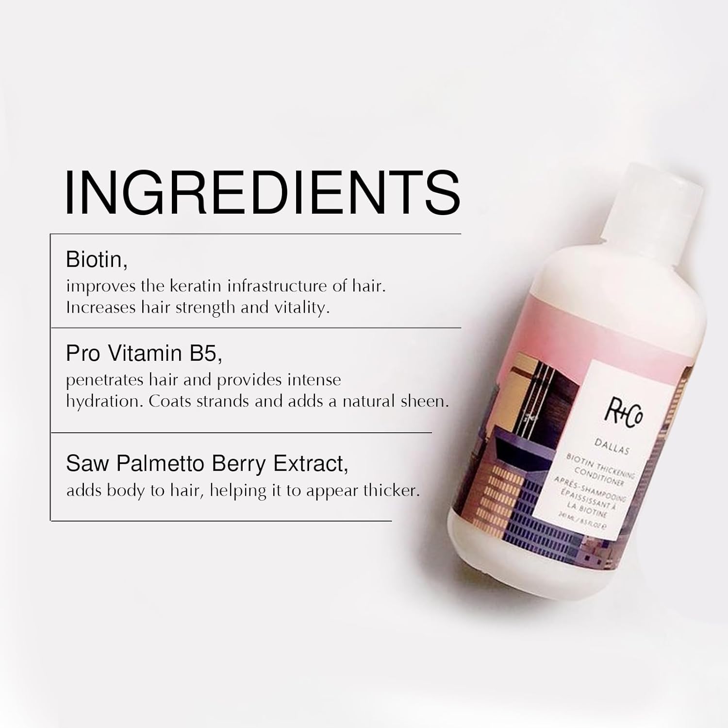 R+C Dalla Bioti Thickenin Shampo Conditione Se Add Volume Strengt Fullnes Sulfate-Free Vega Cruelty-Fre 8.5o (Pac o 2)