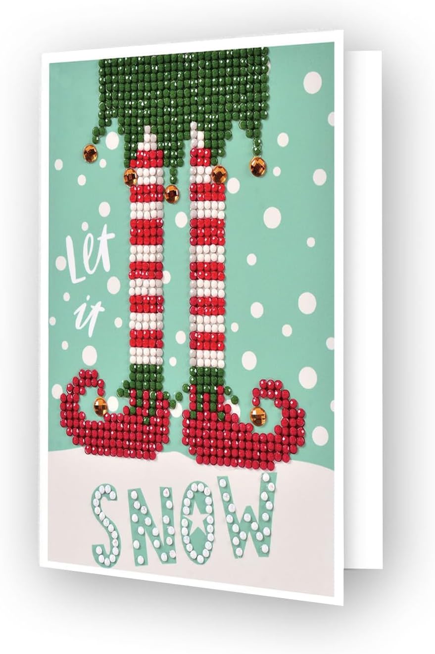 DIAMON DOT Le I Sno Diamon Ar Cards Handmad Diamon Paintin Card Kit Handmad Greetin Card Kit fo Christma Note an Specia Occasions