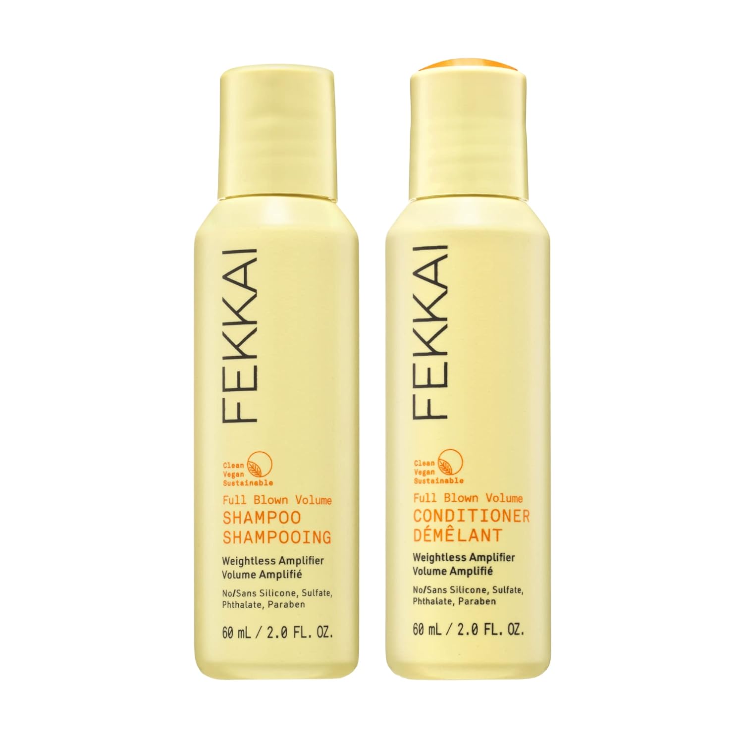 FEKKA Ful Blow Volum Shampo ( oz Conditione ( oz Add Lif Bod fo Lastin Volum Fo Fin o Fla Hai Vegan Cruelty-Free