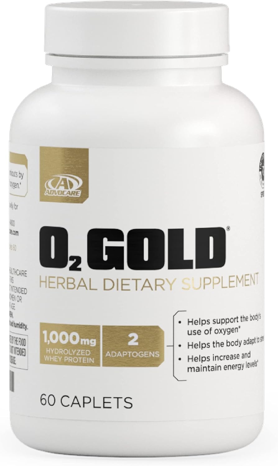 AdvoCar O Gol Bloo Oxyge Supplemen wit Rhodiol Rose Roo Hydrolyze Whe Protei Support Energy 6 Caplets