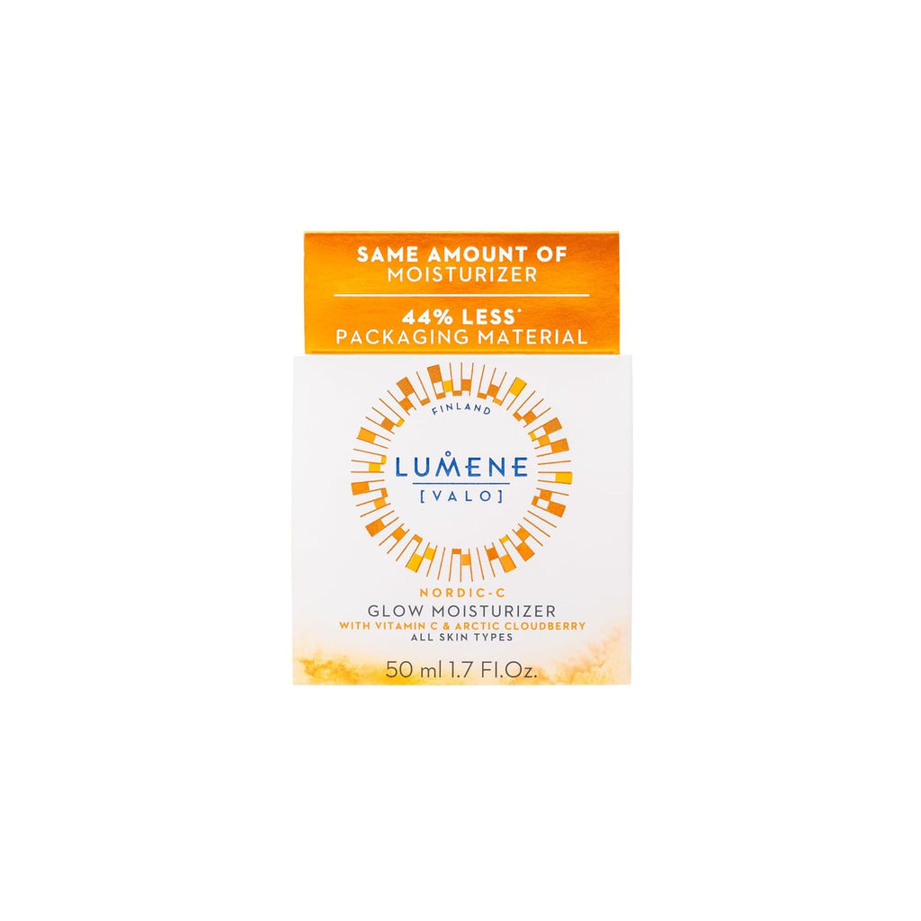 Lumene Nordic-C [Valo] Glow Moisturizer - Radiance Boosting Facial Moisturizer for Dry Skin - Enriched with Hyaluronic Acid Vitamin C to Visibly Brighten + Plump Skin - 100% Vegan Skin Care (1.7 oz)