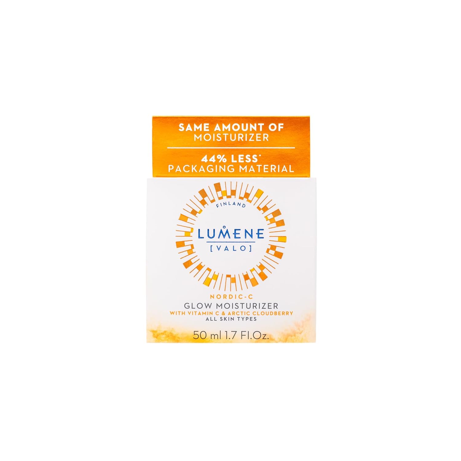 Lumene Nordic-C [Valo] Glow Moisturizer - Radiance Boosting Facial Moisturizer for Dry Skin - Enriched with Hyaluronic Acid Vitamin C to Visibly Brighten + Plump Skin - 100% Vegan Skin Care (1.7 oz)