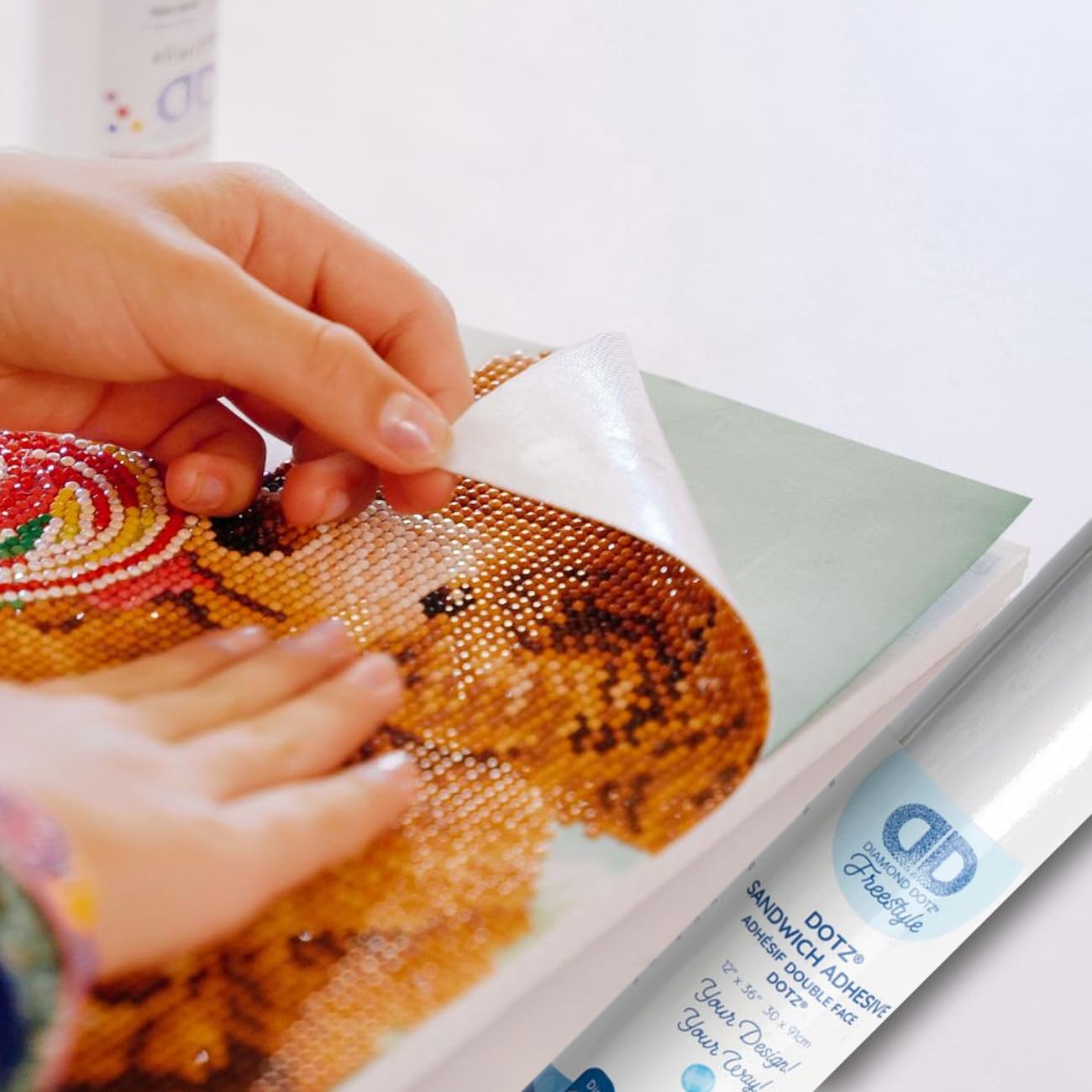DIAMON DOT Sandwic Adhesiv Rol 12x3 Diamon Paintin Canvas Ar Paper Craf Supplie fo Diamon Ar Project an DI Crafts