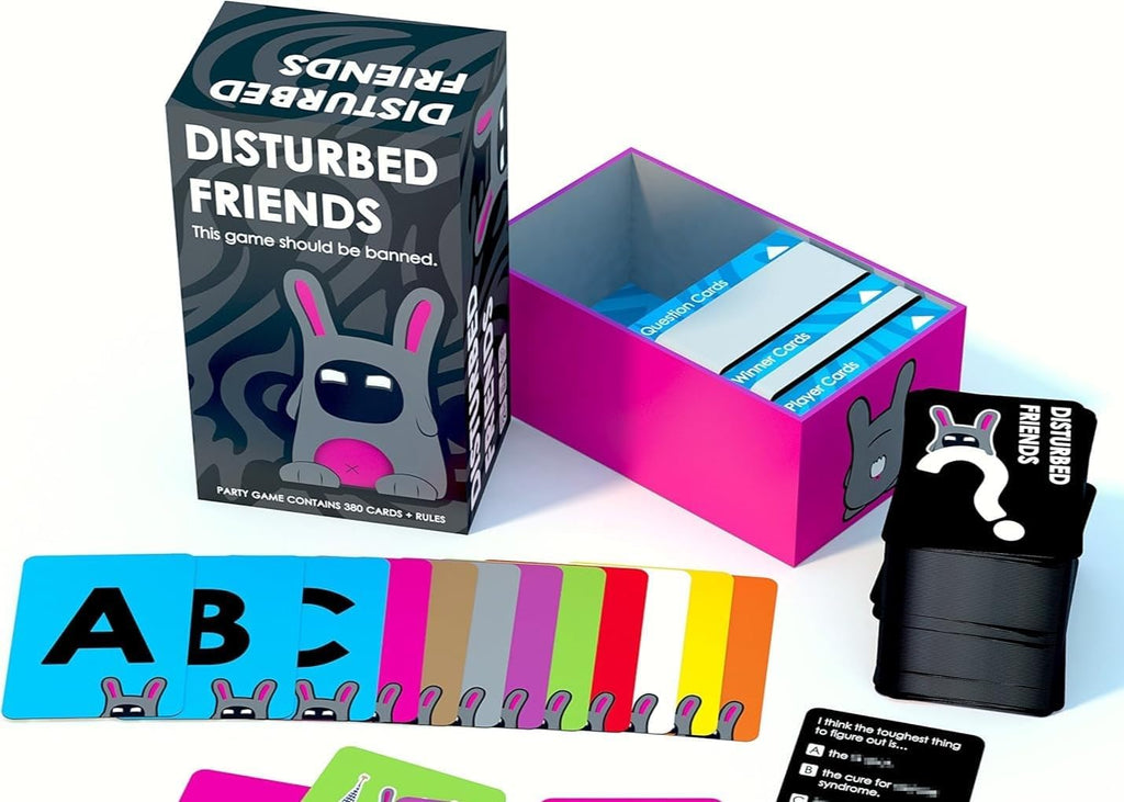 Disturbed Friends Party Game - Find Out Who Your Friends are! Hilarious Card Game for Adults for White Elephant Parties, Stocking Stuffers and Board Games Night with Your Friends