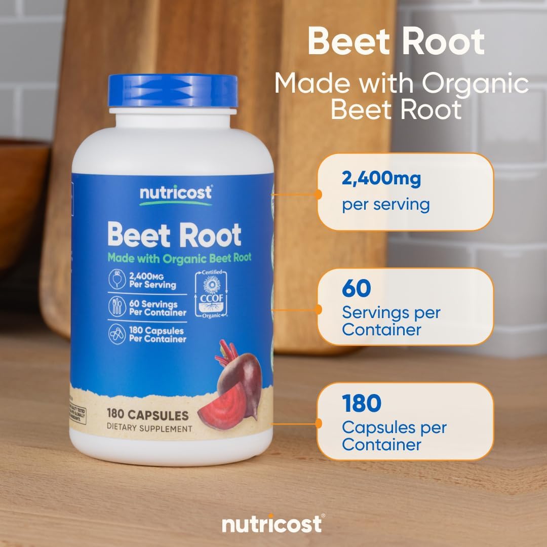 Nutricos Bee Roo 2400mg 18 Capsule CCO Certifie Mad wit Organi Bee Root Superfood 6 Servings