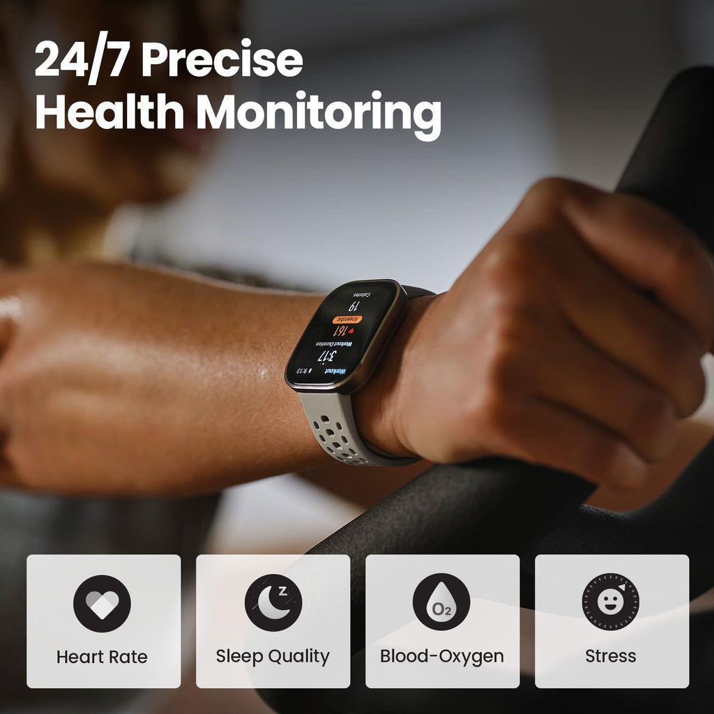 Amazfit Bip 6 Smart Watch 46mm, 14 Day Battery, 1.97inch AMOLED Display, GPS & Free Maps, AI, Bluetooth Call & Text, Health, Fitness & Sleep Tracker, 140+ Workout Modes, 5 ATM Water-Resistance, Red