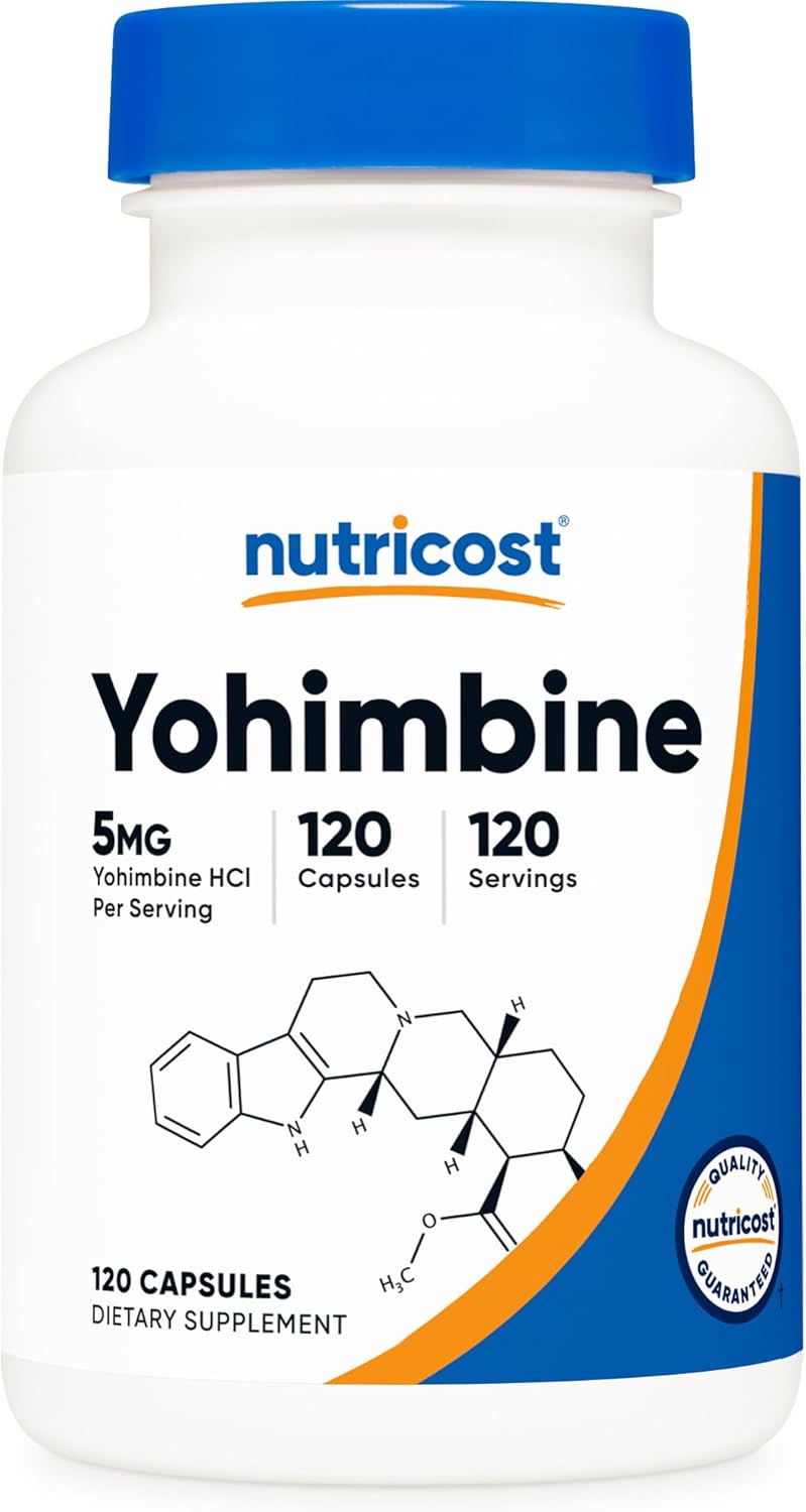 Nutricost Yohimbine HCl 5mg, 240 Capsules Extra Strength - Gluten Free, Non-GMO