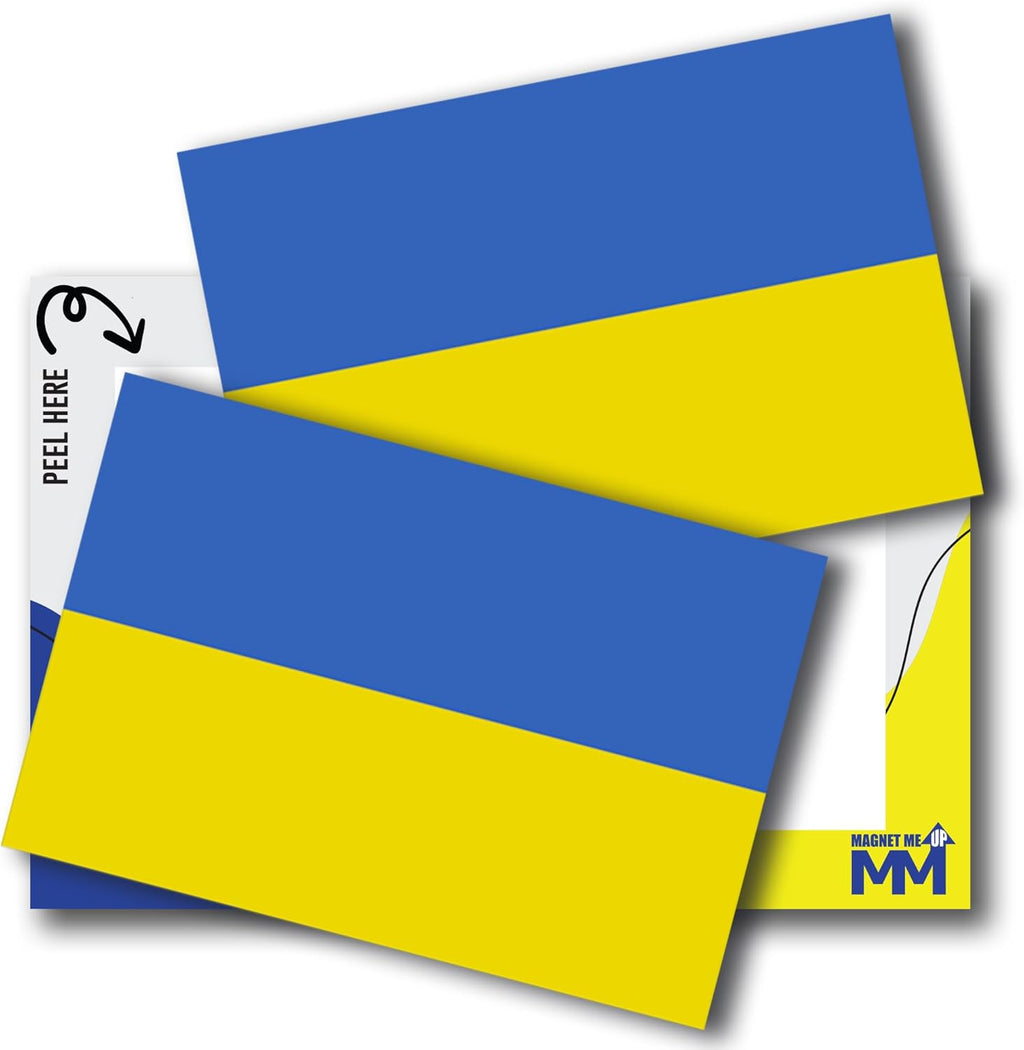 Ukrain Fla Deca Sticker  Pac 3x Inc Viny Adhesiv Decal fo Cars Trucks Laptops Toolboxe U Printe Weatherproo Ukrainia Flag Fad Resistant Mad i USA
