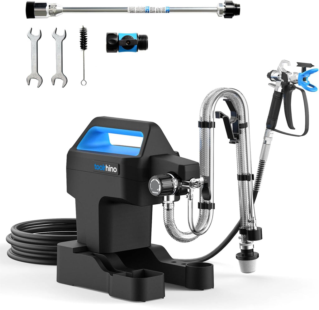 Toolrhin Airles Pain Spraye fo Hous Painting DI Beginners Choic wit Accessorie Storag Space Lightweigh Design Thinning-Fre Quic Clea fo Gallo DI Paintin Projects