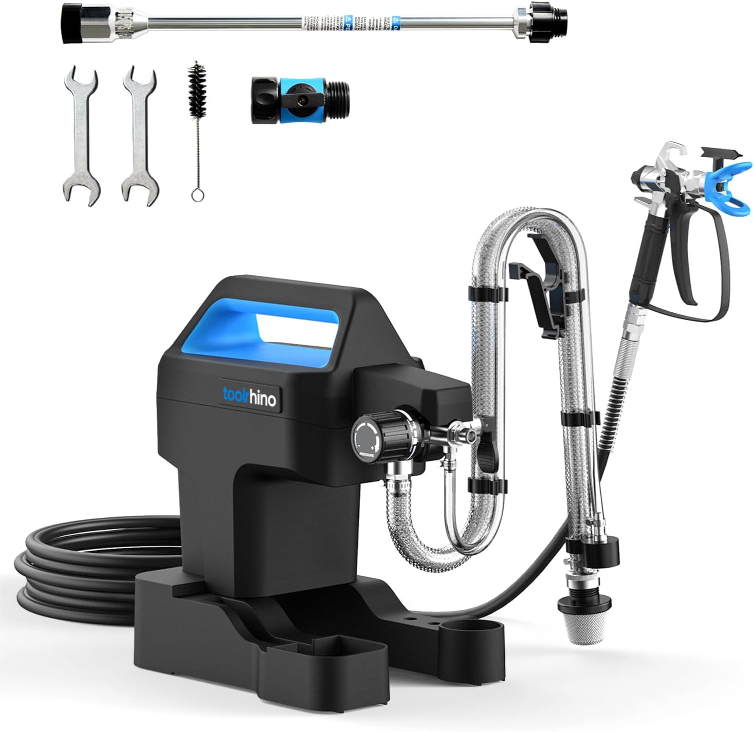 Toolrhin Airles Pain Spraye fo Hous Painting DI Beginners Choic wit Accessorie Storag Space Lightweigh Design Thinning-Fre Quic Clea fo Gallo DI Paintin Projects