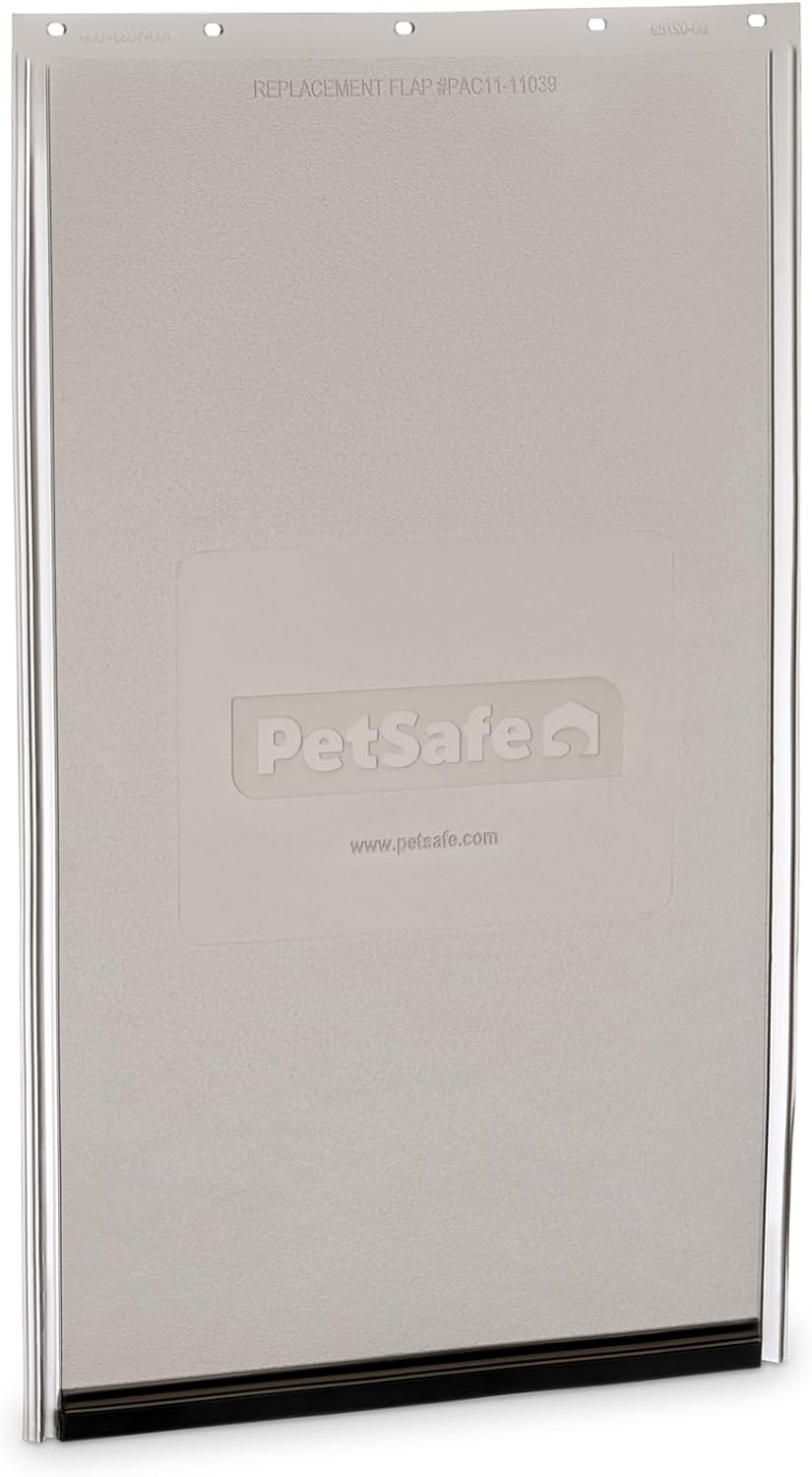 PetSafe Classic Replacement Flap - Maintains Weather Seal - Soft Tinted Vinyl Flap with Magnetic Closure - Compatible with Wall Entry Patio Panel Pet Doors - Easy to Install - Large