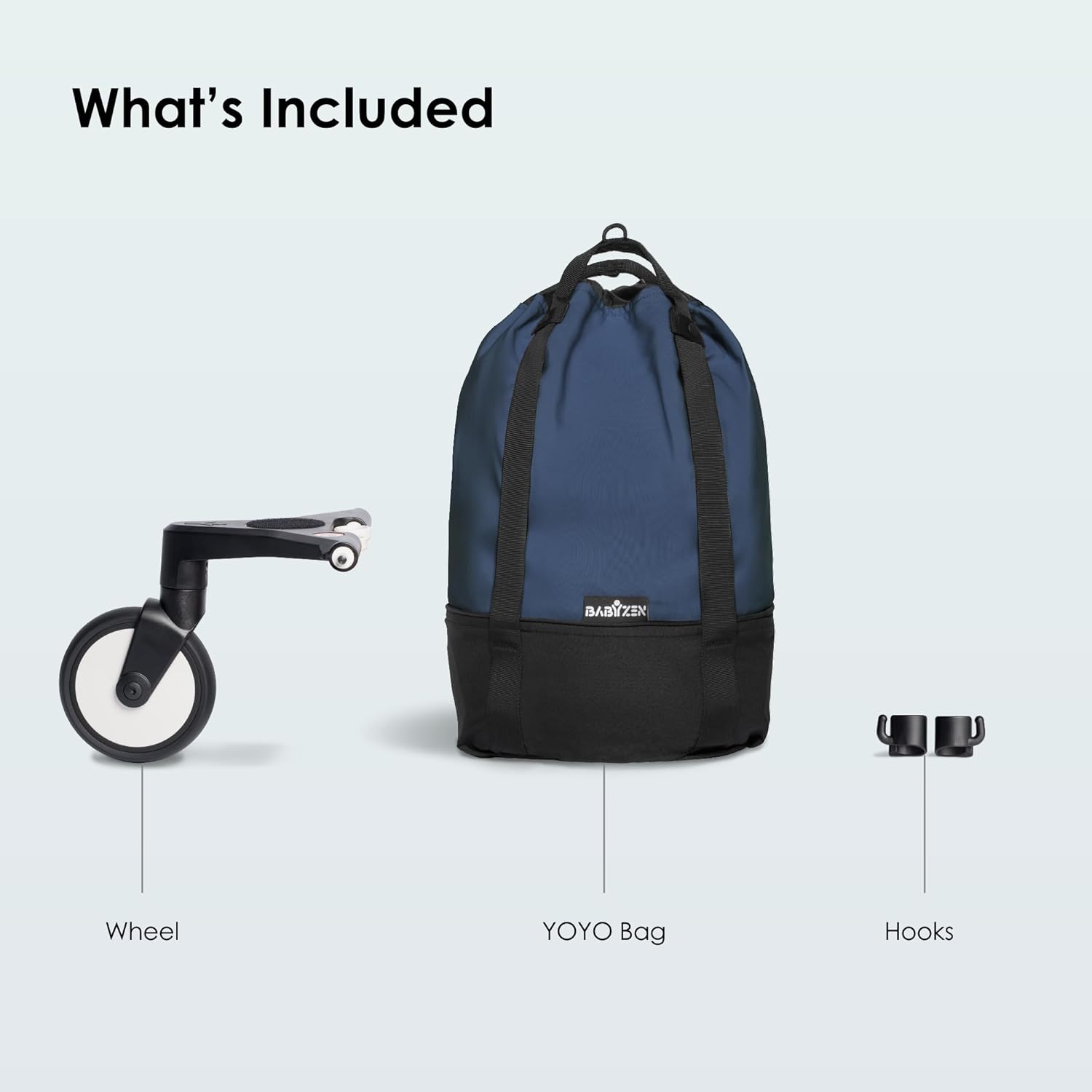 Stokk YOY Bag Nav Blu Provide Additional Sturd Storag o th YOYO Strolle Include Whee Bas Hooks