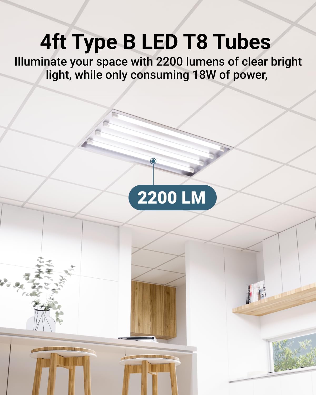 Sunc 10 Pac T LE Bulb Foot Tub Ligh Bulb Ballas Bypass 4 Inc Fluorescen Replacement 220 LM 18W 5000 Daylight Singl Ende Power Typ B Clea Len UL