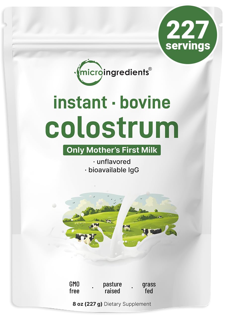 Micr Ingredient Bovin Colostru Powder o Grass-Fed Freeze-Drie Natura Ig Ig Support Immun Gu Healt Non-GMO Gluten-Free Unflavored