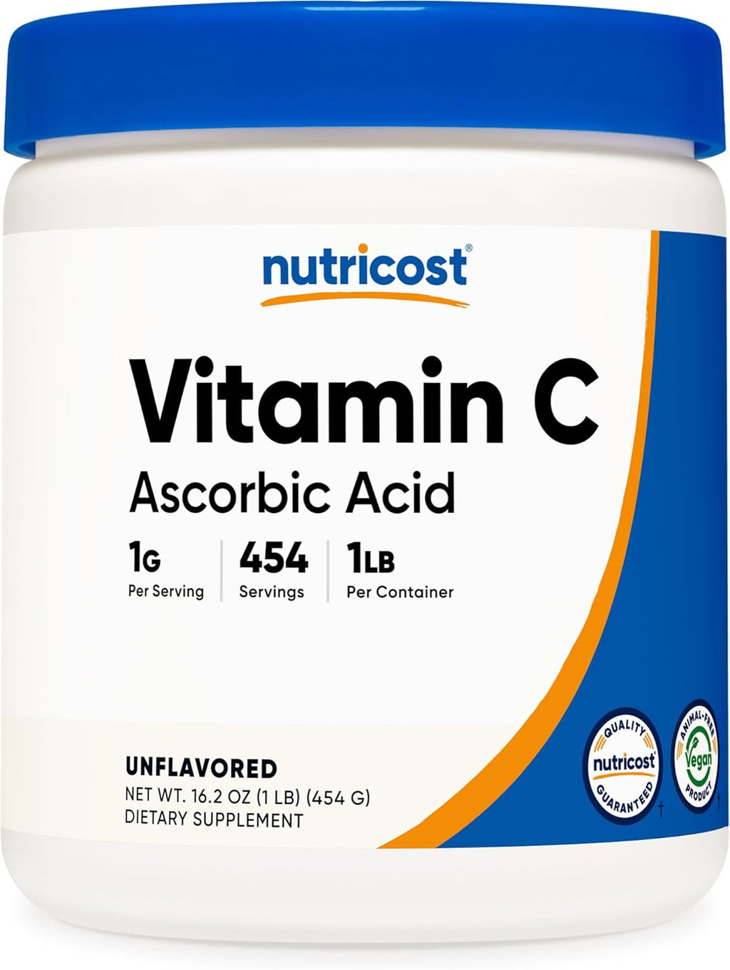 Nutricost Ascorbic Acid Powder (Vitamin C) 2 LBS - Gluten Free, Non-GMO