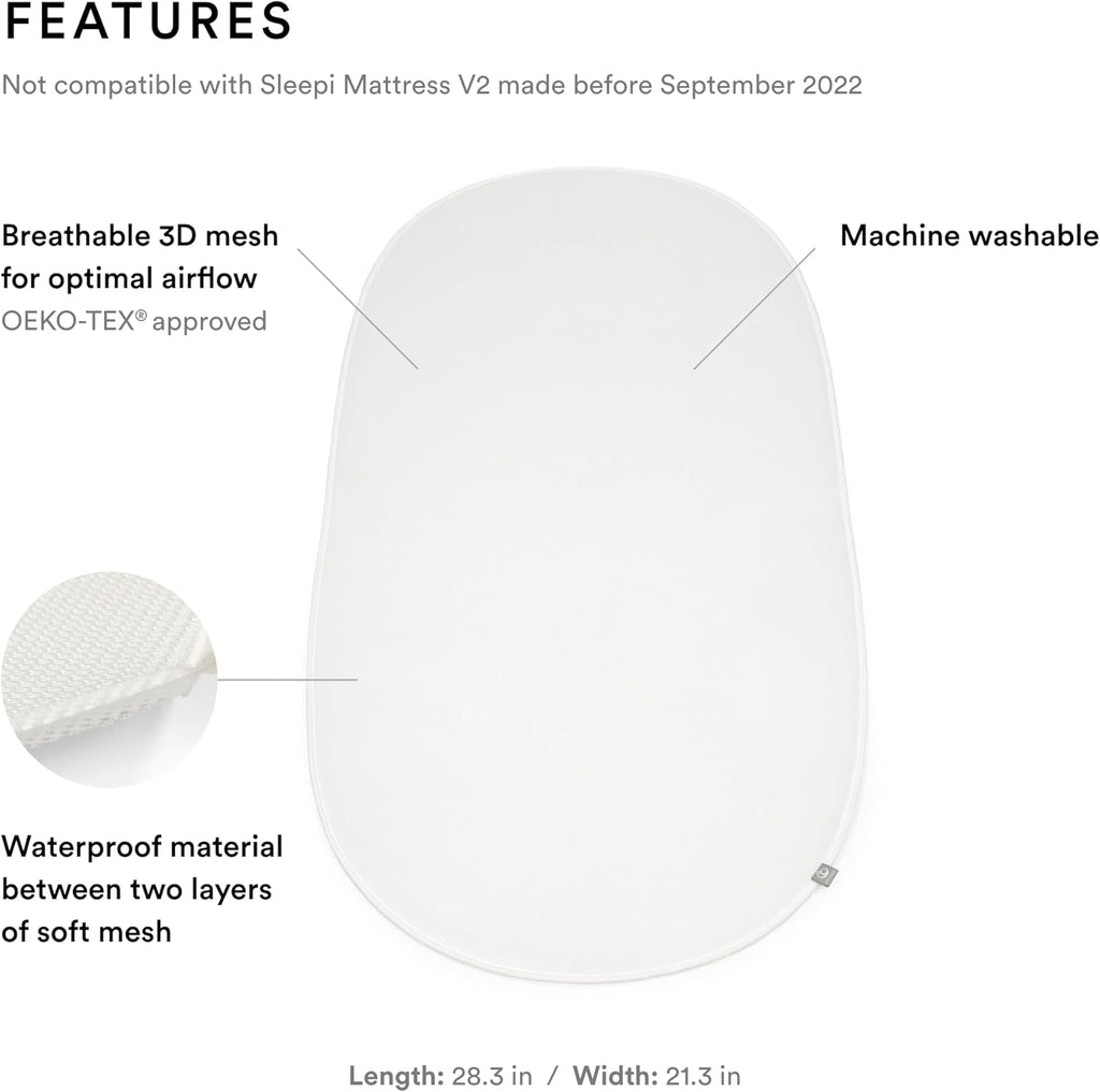 Stokk Sleep Protectio Shee V3 Whit Compatibl wit Sleep Be Mattres V Protect Agains Accident Spill Machin Washable