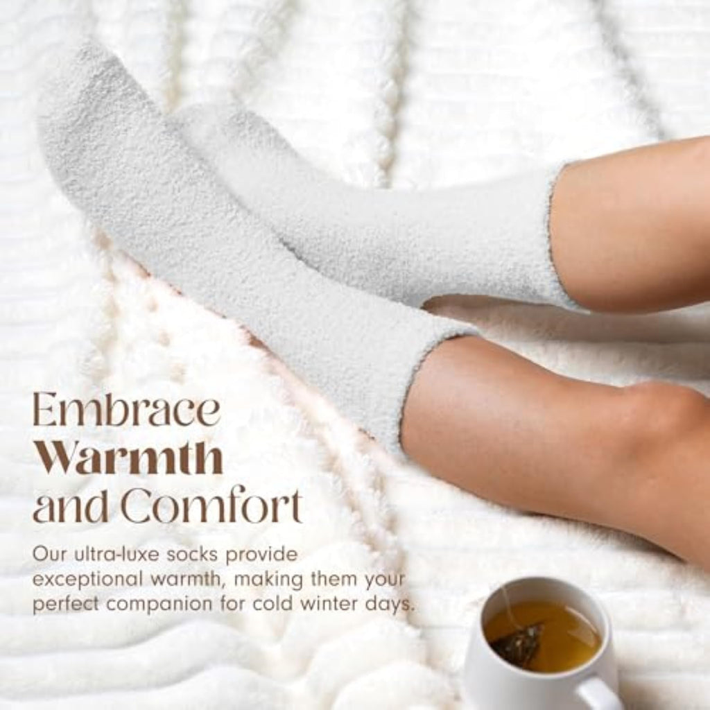 Unboxme Gifts Warm Cozy Ultra-Luxe Cloud Sock for Women Men - Super Soft Luxurious Fabric Sleep Socks