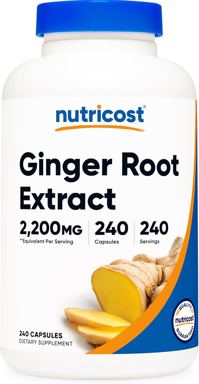 Nutricost Ginger Root Extract 550mg, 240 Capsules (2 Bottles)