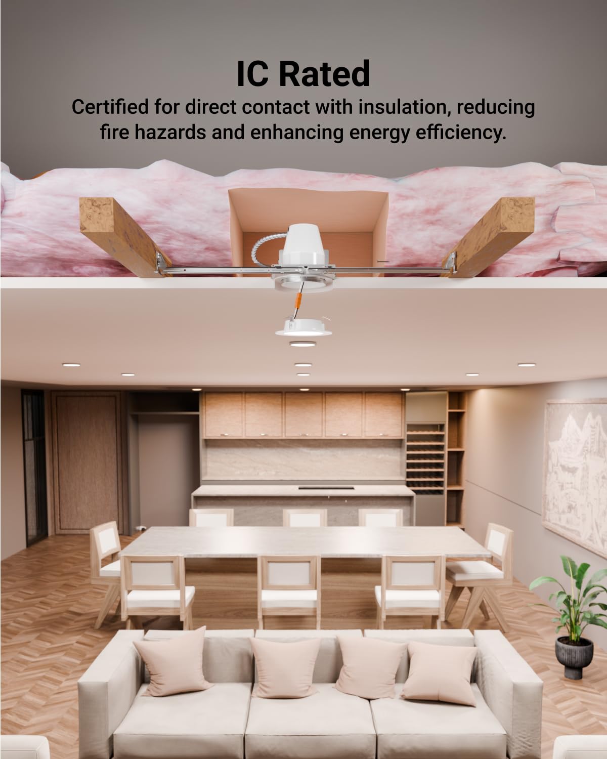 Sunco 10 Pack 4 Inch Can Lights Housing New Construction, Recessed Can Housing for Ceiling, Hard Wired, TP24 Connector, 120-277V, Air Tight Steel, IC Rated, Easy Install UL.