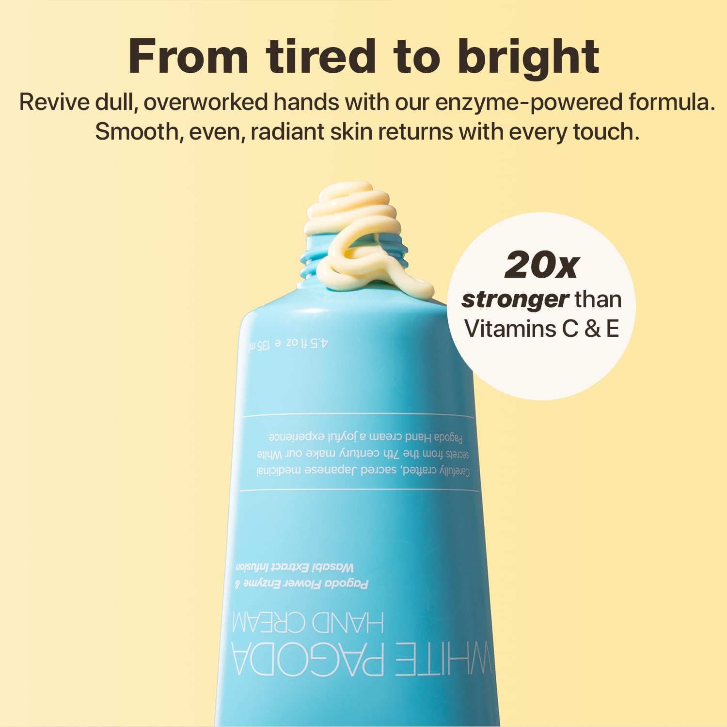 Onse Whit Pagod Han Crea Japanese-Inspire Firmin Han Lotio wit Pagod Flowe Enzyme Tsubaki Jojob Squalan Nursin Essential fo Agin Hand Vega (4. oz)