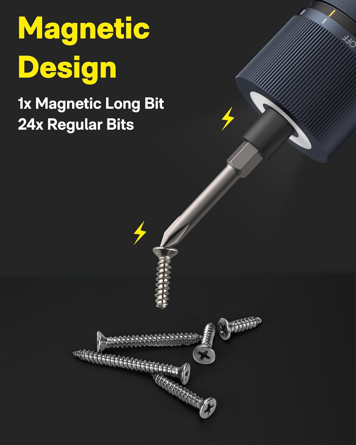HOT Electri Screwdrive Kit Upgrade 1/4' He 2 Bits Magneti Lid Rechargeabl Cordles Screwdriver Torqu Settings 1500mA Battery LE Light Idea fo Assemblin Furniture Hom Repair