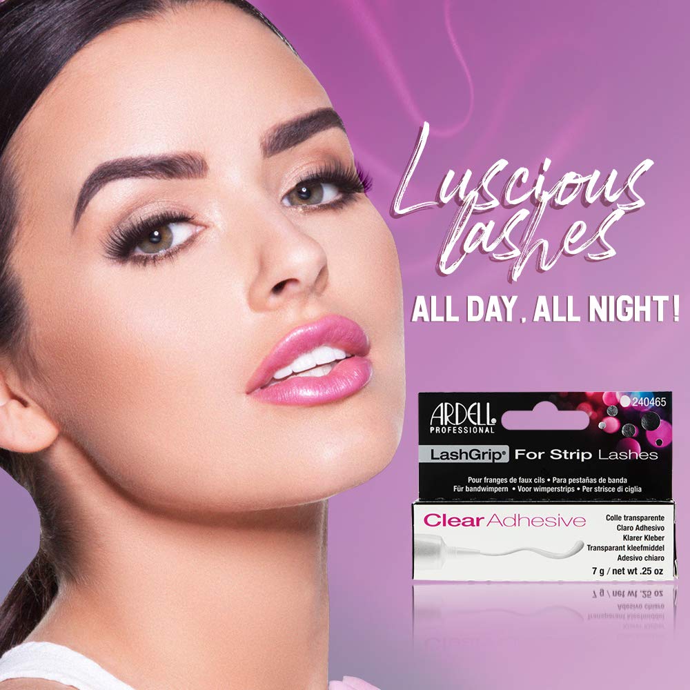 Ardell LashGrip Eyelash Adhesive for Strip Lashes ¨C Clear Eye Lash Glue Long-Lasting, 0.25 oz, 2-Pack