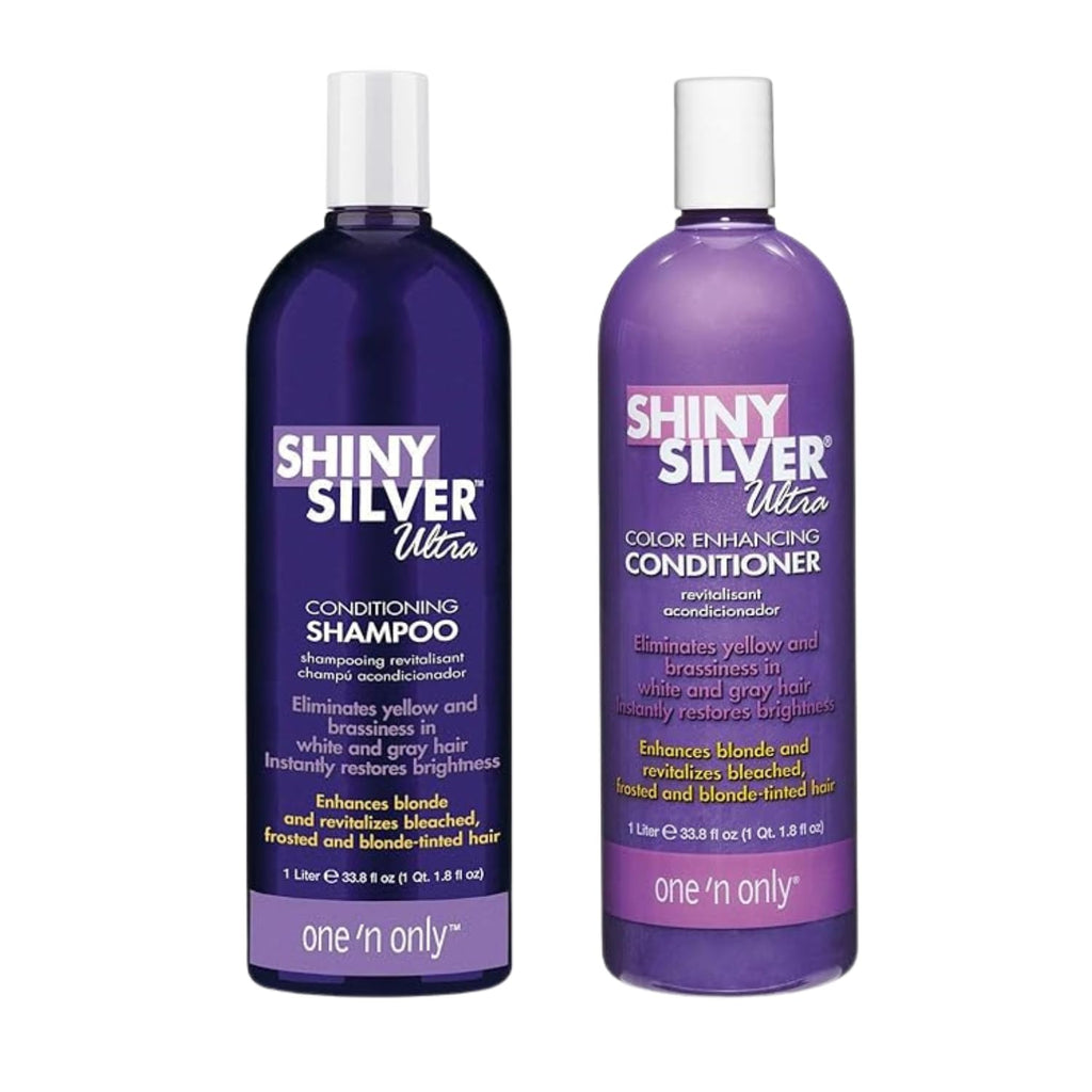 On ' Onl Shin Silve Purpl Shampo Hai Conditione Se Arga Oi Tonin Hai Ki fo Blonde Gray Whit Highlighte Hai Moisturizes Brighten Reduce Brassines (33. oz)