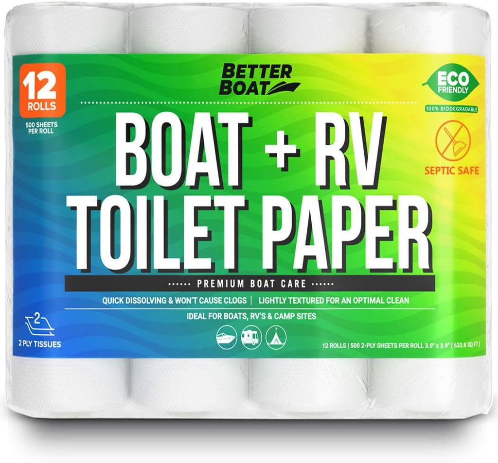 Boa an R Toile Paper Septi Saf Quic Dissolvin Tissue 1 Singl Rolls Biodegradabl 2-Pl fo Marine Travel an Campe Systems Campin Tank-Saf Bul Pack