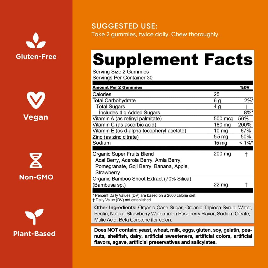 Goli Nutritional Supplement, SuperFruits Beauty Gummy Vitamin - 60 Count - Collagen-Promoting Ingredients - Mixed Fruit, Vegan, Plant-Based, Non-GMO, Gluten-Free Gelatin Free
