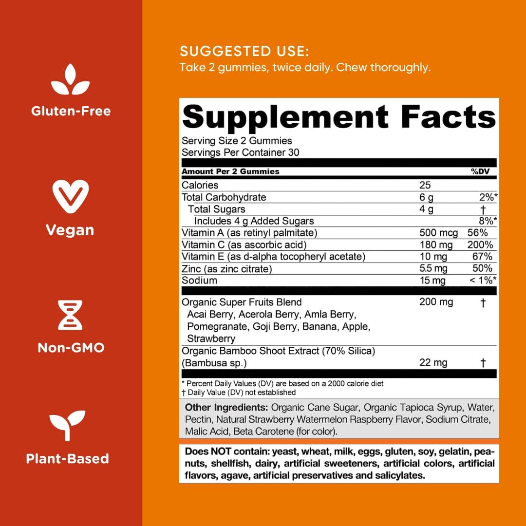 Goli Nutritional Supplement, SuperFruits Beauty Gummy Vitamin - 60 Count - Collagen-Promoting Ingredients - Mixed Fruit, Vegan, Plant-Based, Non-GMO, Gluten-Free Gelatin Free