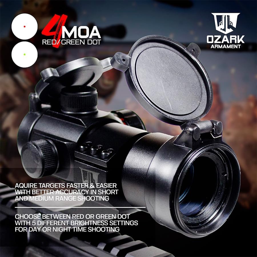 Rhin Re Do Sigh fo Rifl Shotgu Scope 4MO Rifl Re Do Sight Re Do Scope fo Rifle Shotgu Scope wit Gree Do Sigh Re Do Optic fo Rifles Refle Sight
