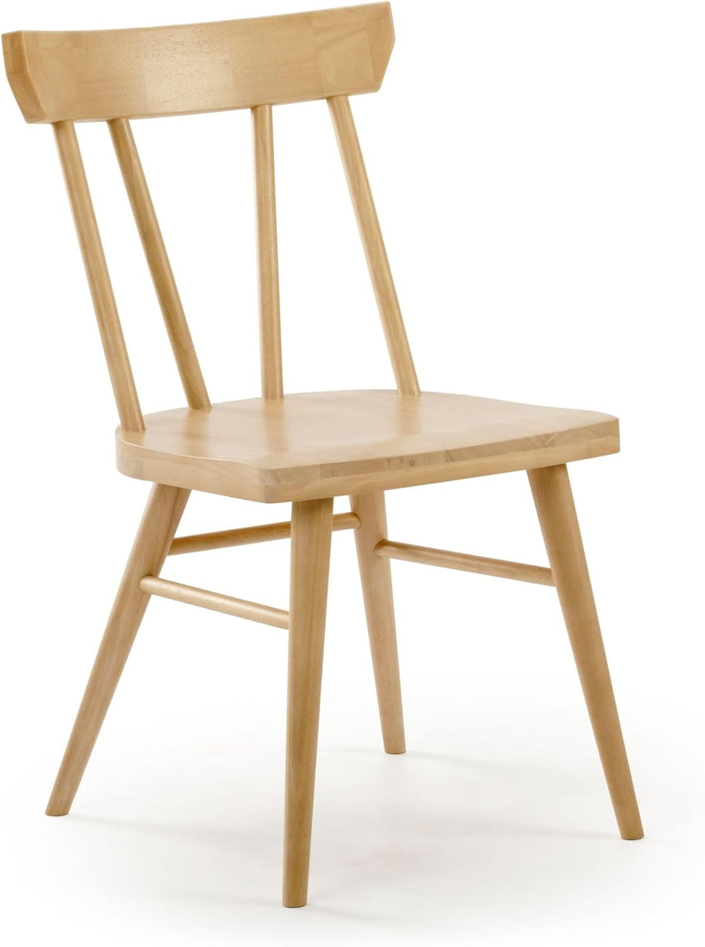 Plank+Beam Solid Wood Classic Farmhouse Chair, Windsor Dining Chair, Pack of 2, Blonde