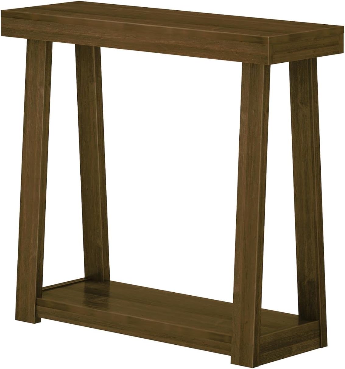 Plank+Beam Solid Wood Console Table with Storage, 36 Inch, Sofa Table with Shelf, Narrow Entryway Table for Hallway, Behind The Couch, Living Room, Foyer, Easy Assembly, Walnut
