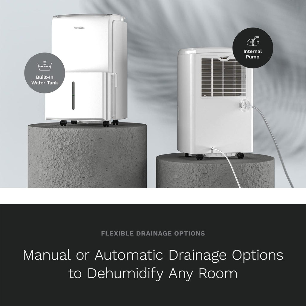 hOmeLab Dehumidifie fo Home Office Basement wit Powerfu Moistur Removal Humidit Control Aut Shut-off Quie Operatio 6,00 S F Room (4 Pin MA 10 Pin a 95¡ãF 90 RH wit Pump