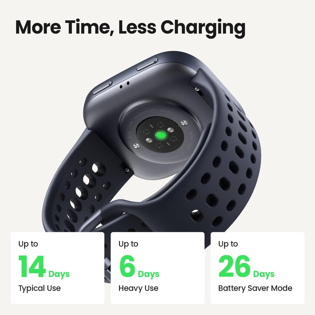 Amazfit Bip 6 Smart Watch 46mm, 14 Day Battery, 1.97inch AMOLED Display, GPS & Free Maps, AI, Bluetooth Call & Text, Health, Fitness & Sleep Tracker, 140+ Workout Modes, 5 ATM Water-Resistance, Red