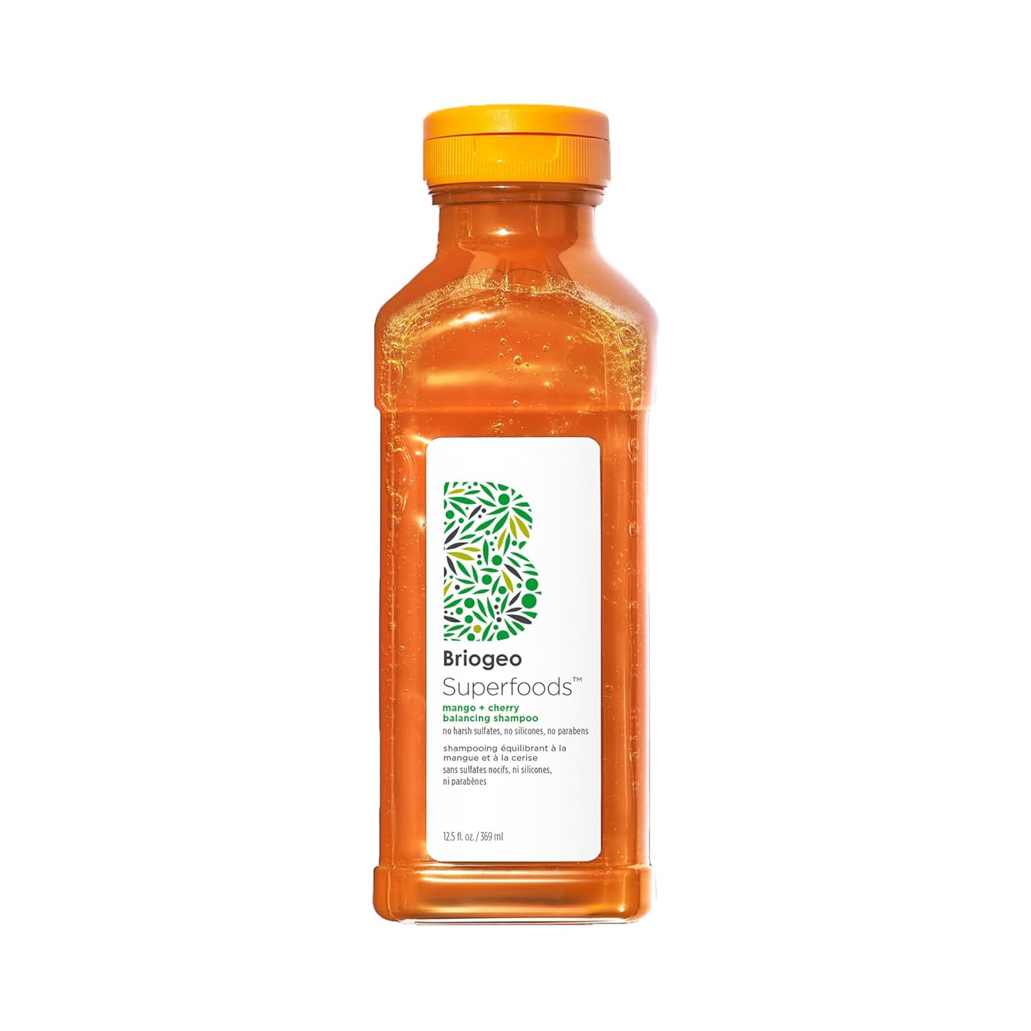 Brioge Superfood Mang Cherr Balancin Shampoo Replenis Dull Dr Hai an Balanc Oi fo Oil Hair Control Oi an Nourishe Al Hai Type an Textures Vegan Cruelty-Free 12. f oz