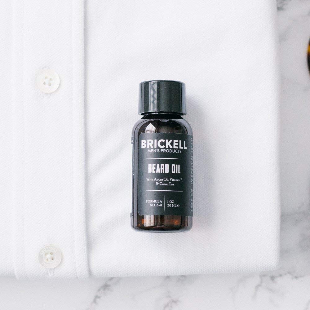 Brickel Men' Bear Oi fo Men Natura an Organi Arga an Jojob Oi t Strengthe an Softe Hair Ounce Scented