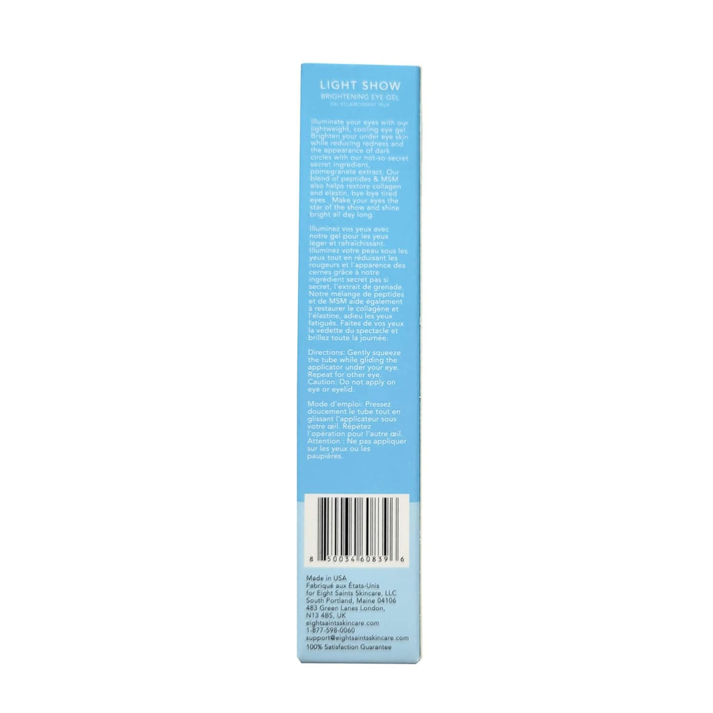 Eigh Saint Ligh Sho Brightenin Ey Gel Natura an Organi Ant Agin Coolin Ey Ge t Reduc Puffiness Wrinkle an Calm Unde Ey Skin 0. Ounces