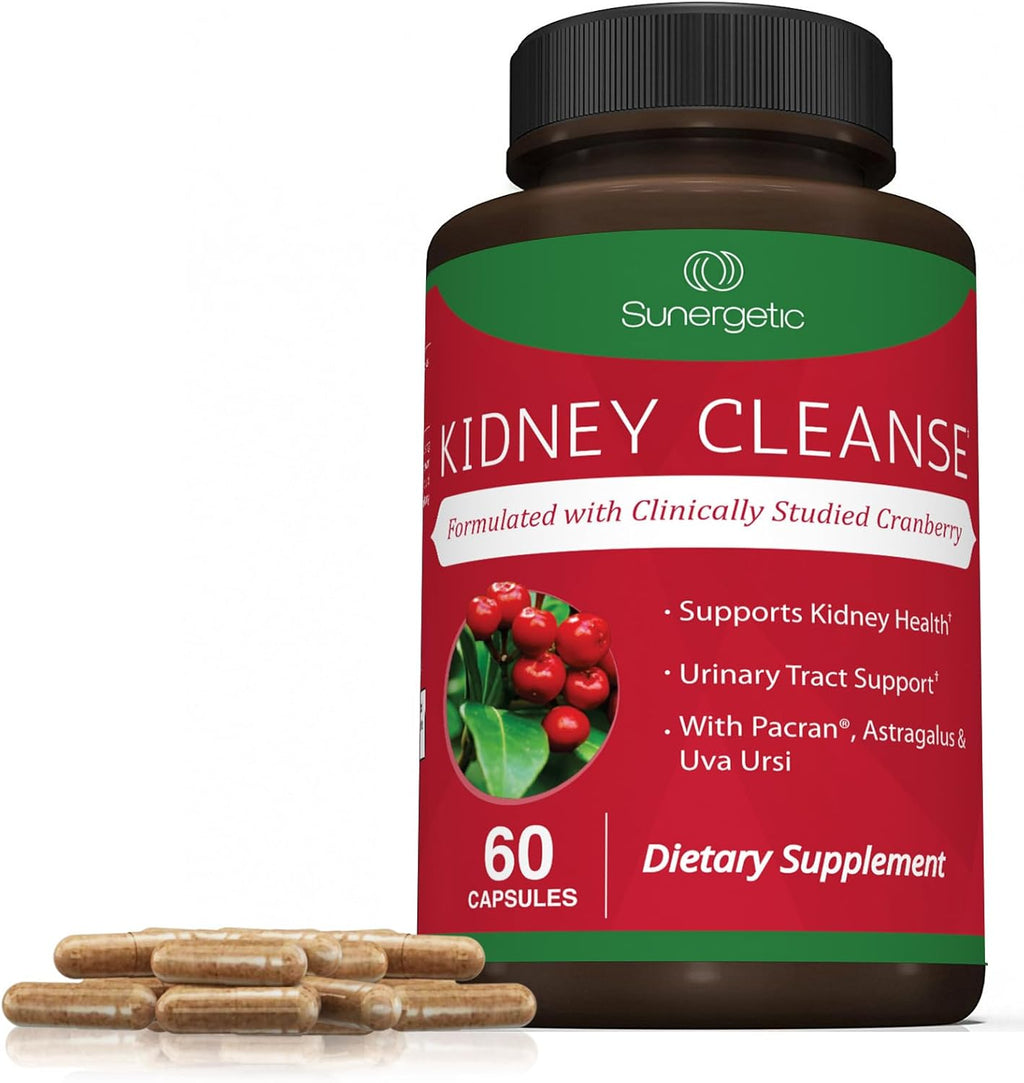 Sunergeti Premiu Kidne Cleans Supplemen Powerfu Kidne Suppor Formul wit Cranberr Extrac Help Suppor Health Kidney Urinar Trac Support 6 Vegetaria Capsules