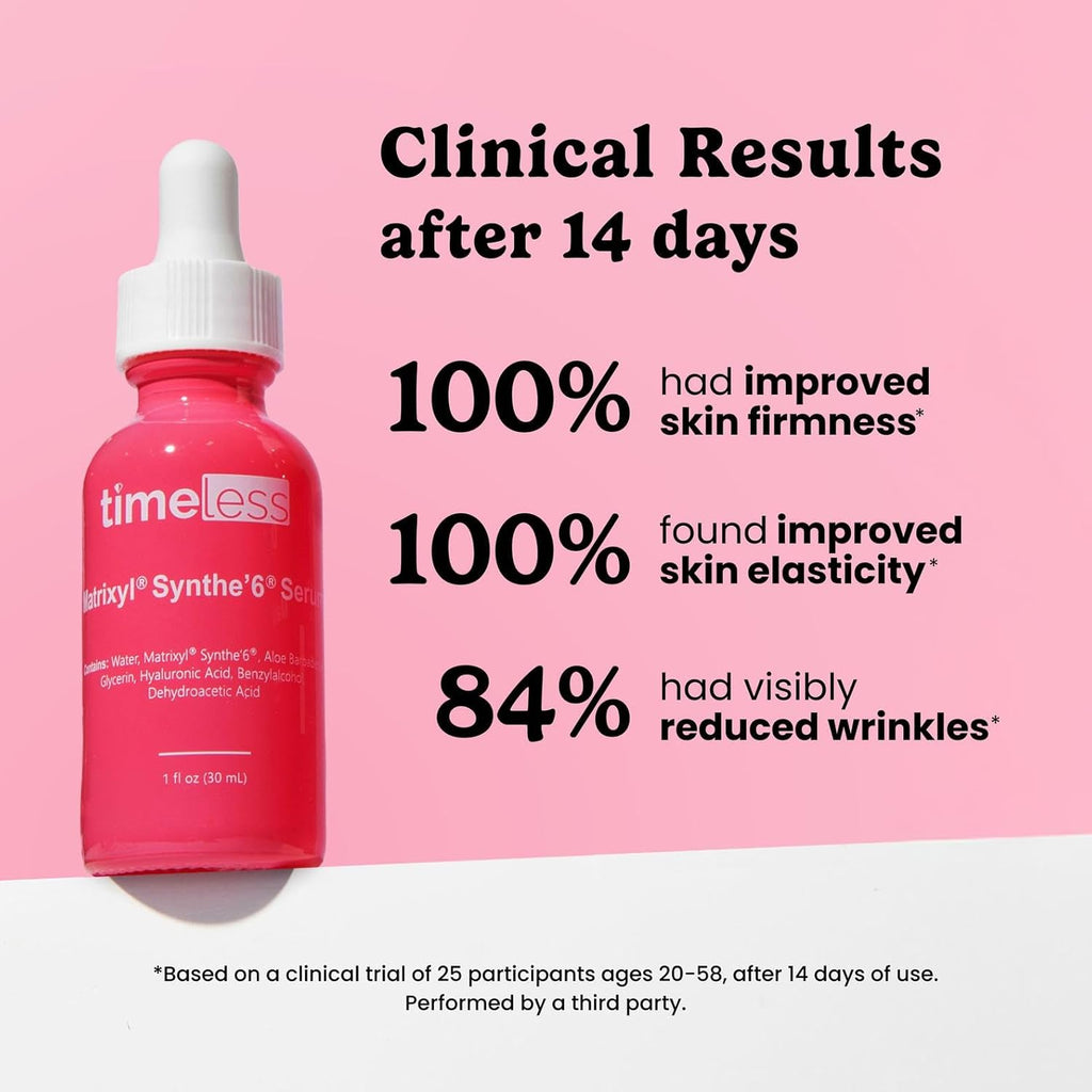 Timeless Skin Care Matrixyl Synthe¡¯6 Serum - Face Serum for Skin Care - with Hyaluronic Acid for Hydration - 1 oz