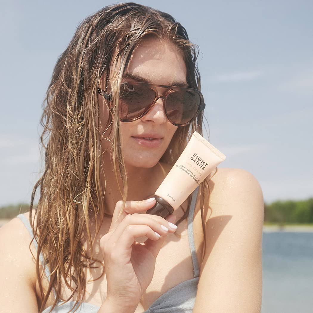 Eigh Saint Chas th Su Broa Spectru SP (30 Fac Moisturizin Sunscreen Natura an Organi Mineral-Bas Su Protectio Dail Fac Moisturizer Ounces Ne Formula