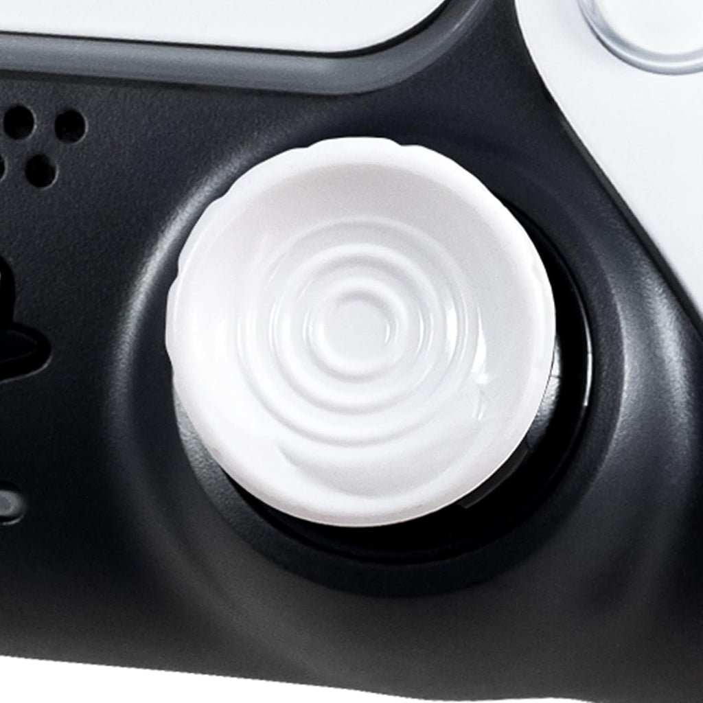 KontrolFree CQ Rus fo Playstatio (PS4 an Playstatio (PS5 Controlle Performanc Thumbstick  Mid-Ris Concav White