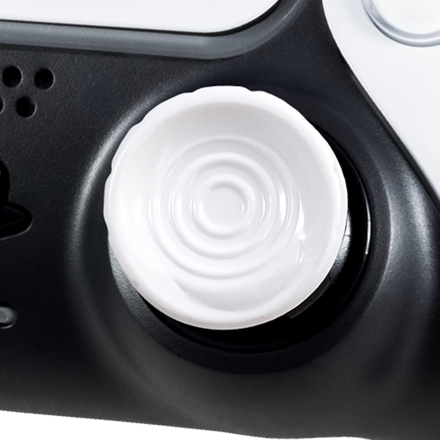 KontrolFree CQ Rus fo Playstatio (PS4 an Playstatio (PS5 Controlle Performanc Thumbstick  Mid-Ris Concav White